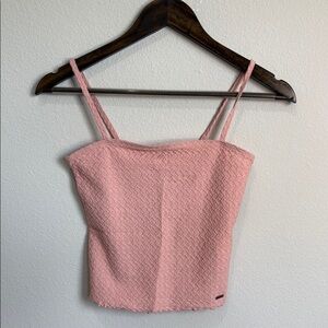 Hollister Pink Textured Crop Tank Top Size XS